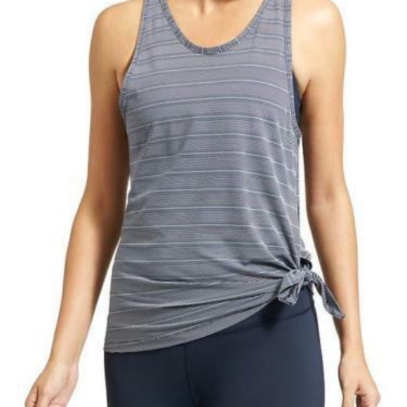 Athleta Max Out Tank Navy Blue Print NWT XXS - Picture 3 of 7